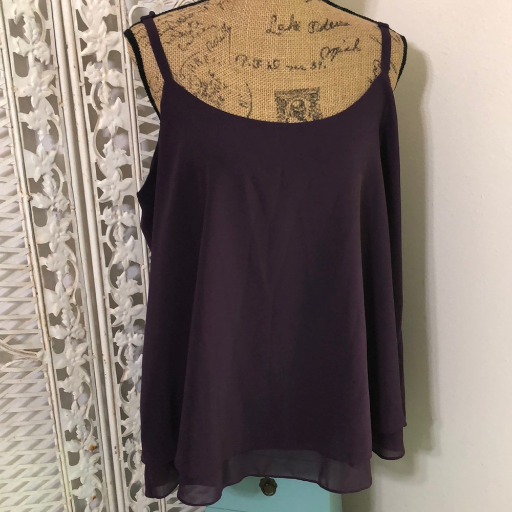 Torrid Purple Lined Open Back Adjustable Strap Top